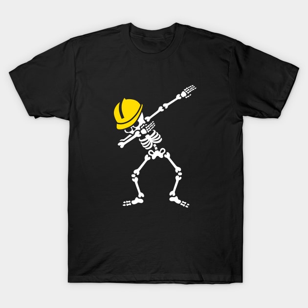 Dab skeleton dabbing construction worker  engineer T-Shirt by LaundryFactory